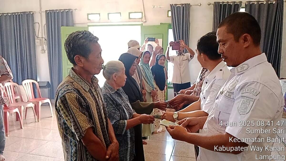 Salurkan BLT DD Triwulan Ke 2 Untuk 9 KP, Kakam Sumber Sari Sampaikan ini