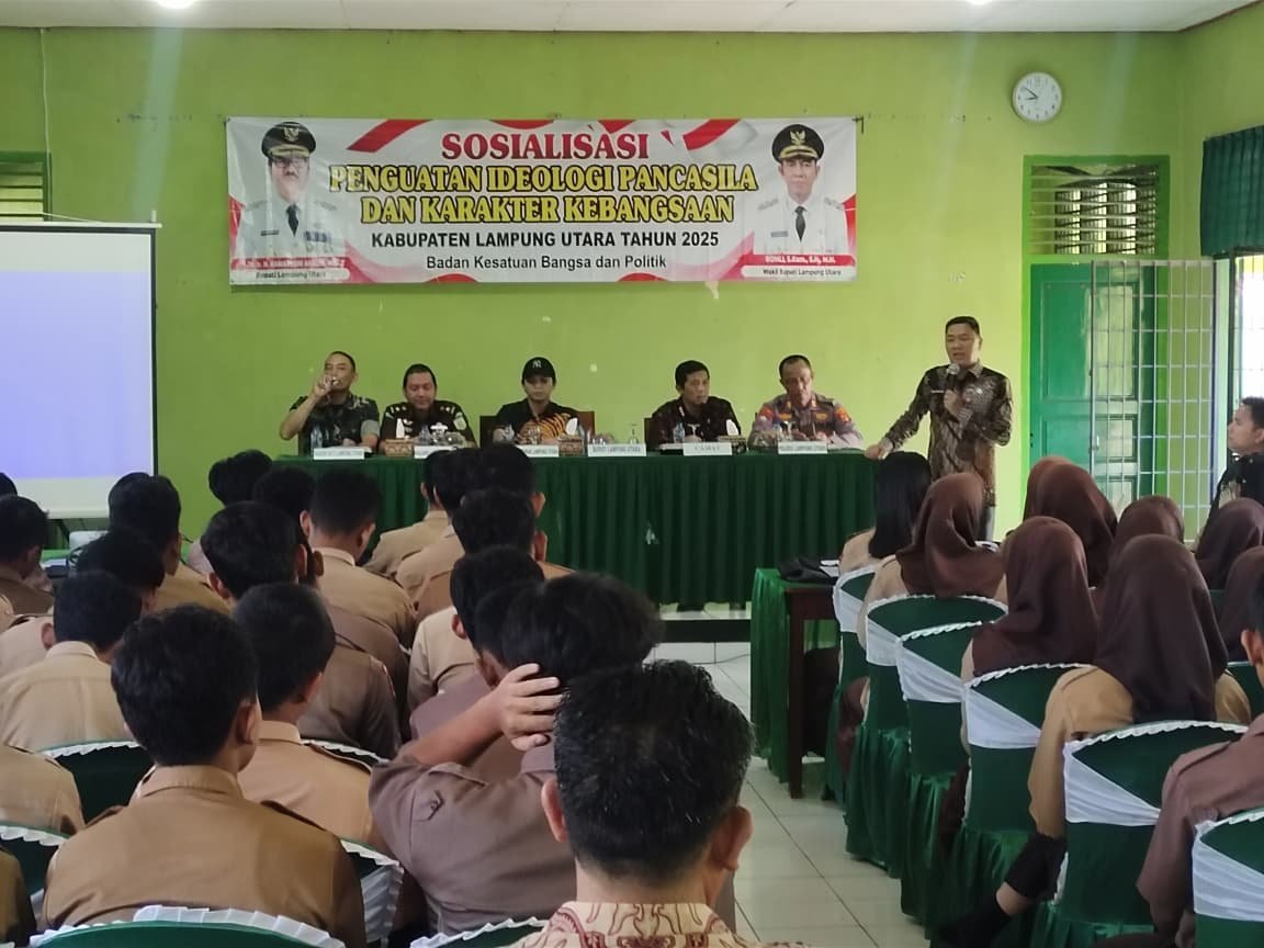Pemkab Lampung Utara Gelar Sosialisasi Ideologi Pancasila untuk Perkuat Karakter Pelajar
