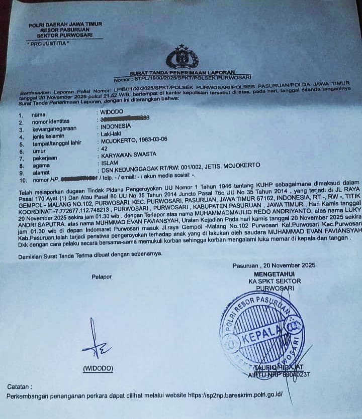 Dampak Kasus Pengeroyokan di Pasuruan, Polisi Minta CCTV Indomart Purwosari