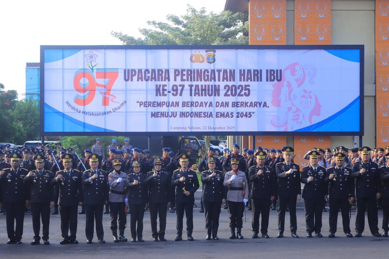 Polda Lampung Gelar Upacara Peringatan Hari Ibu ke-97, Perempuan Adalah Pilar Peradaban